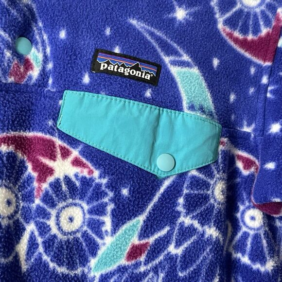 PATAGONIA Synchilla Snap T Harvest Moon Owl Fleece Pullover Medium Outdoors - Picture 3 of 7